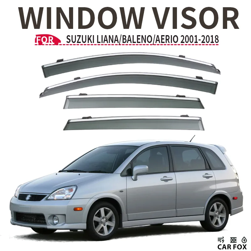 Пластиковый оконный козырек для SUZUKI LIANA/Baleno/Aerio 2001-2018, оттенки для вентиляции, защита от солнца, дождя, 4 шт./комплект
Пластиковый оконный козырек для SUZUKI LIANA/Baleno/Aerio 2001-2018, оттенки для вентиляции, защита от солнца, дождя, 4 шт./комплект