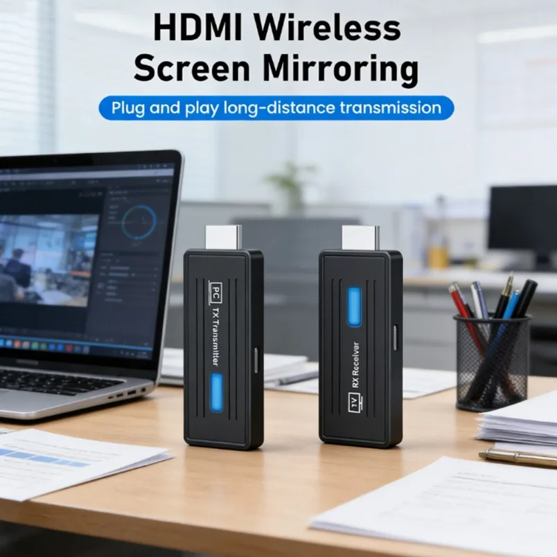 Беспроводной HDMI-совместимый комплект для передачи видео 5.8G 1080P на расстояние до 50 м: передатчик и приемник, адаптер-донгл для ТВ-приставки и монитора
Беспроводной HDMI-совместимый комплект для передачи видео 5.8G 1080P на расстояние до 50 м: передатчик и приемник, адаптер-донгл для ТВ-приставки и монитора