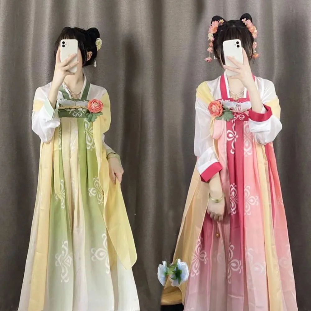 Authentic Hanfu Student Women One-Piece Chest-High Ru Skirt Wide Sleeve Original Spring Summer Outfit Chinese Tratjon Dress
Authentic Hanfu Student Women One-Piece Chest-High Ru Skirt Wide Sleeve Original Spring Summer Outfit Chinese Tratjon Dress