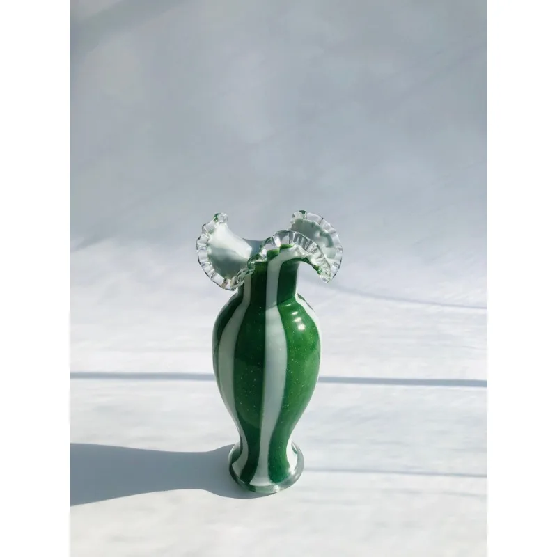 Vase, ruffled French stripes, handmade glazed art flower arrangement, flower arrangement, premium
Vase, ruffled French stripes, handmade glazed art flower arrangement, flower arrangement, premium