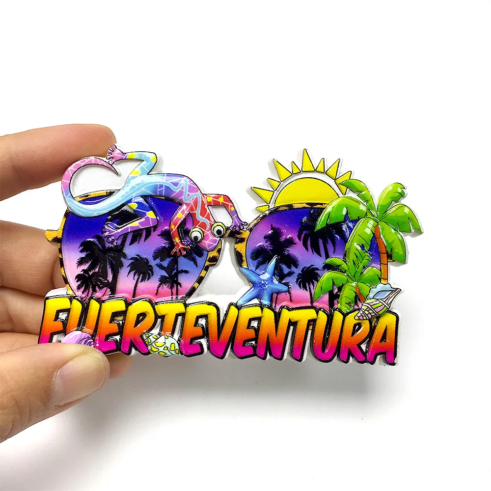 Fuerte Eventura 3D Resin Fridge Magnets - Colorful Gecko, Palm Trees & Sun - Cute Decorative Refrigerator Magnets
Fuerte Eventura 3D Resin Fridge Magnets - Colorful Gecko, Palm Trees & Sun - Cute Decorative Refrigerator Magnets