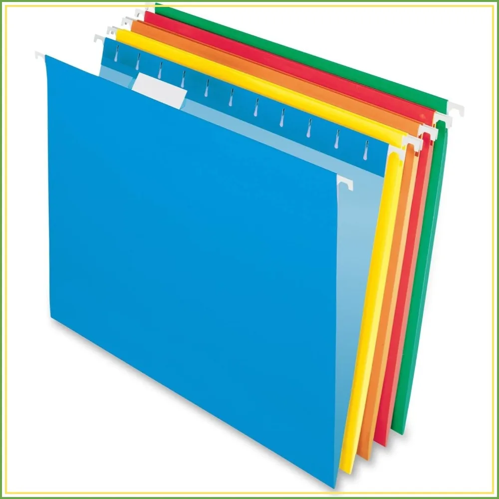 Hanging File Folders, Letter Size, Assorted Colors, 25 Pack with Adjustable Tabs
Hanging File Folders, Letter Size, Assorted Colors, 25 Pack with Adjustable Tabs