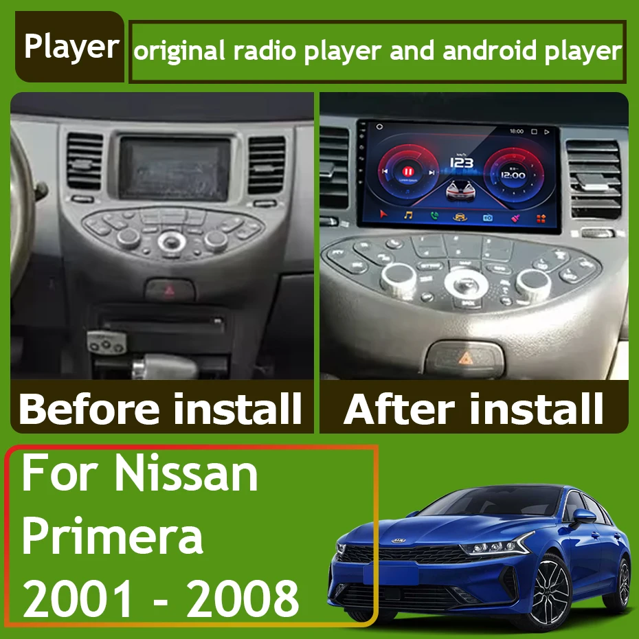 Автомобильный радиоприемник Carplay для Nissan Primera 2001-2008 навигация GPS Android авто стерео мультимедийный плеер 5G Wi-Fi видео 4G без 2din
Автомобильный радиоприемник Carplay для Nissan Primera 2001-2008 навигация GPS Android авто стерео мультимедийный плеер 5G Wi-Fi видео 4G без 2din