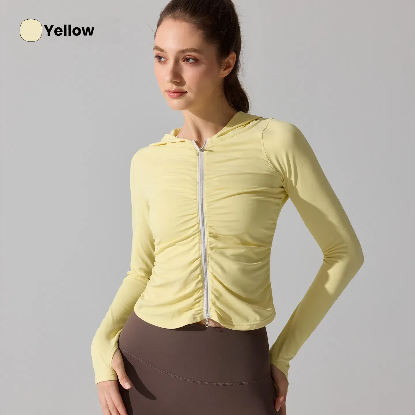Women's Sports Jacket Long Sleeve Hooded Zip Up Lightweight Quick Dry Running Tops Fitness Yoga Clothes Athletic Workout Coats 
Women's Sports Jacket Long Sleeve Hooded Zip Up Lightweight Quick Dry Running Tops Fitness Yoga Clothes Athletic Workout Coats