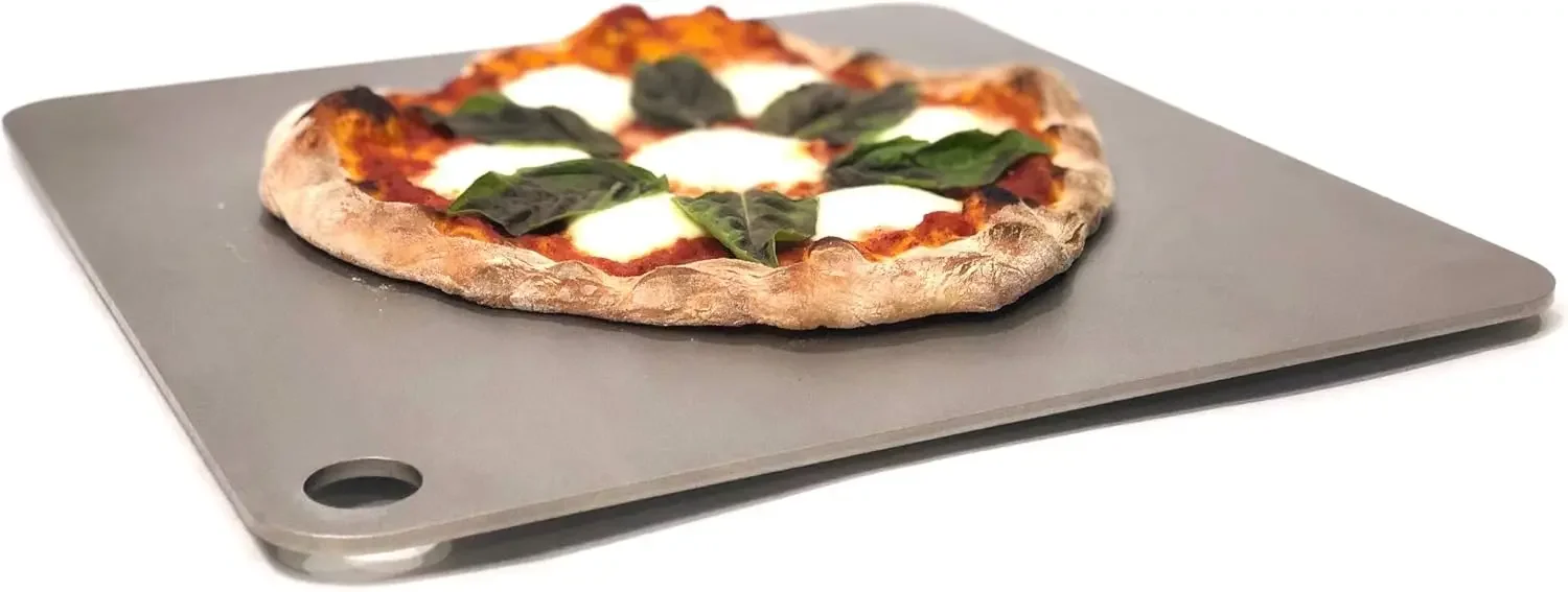 14" by 20" Pizza Steel (3/8" Deluxe Thickness) - Multipurpose Cooking Steel for Ovens & Grills - Made in the USA
14" by 20" Pizza Steel (3/8" Deluxe Thickness) - Multipurpose Cooking Steel for Ovens & Grills - Made in the USA