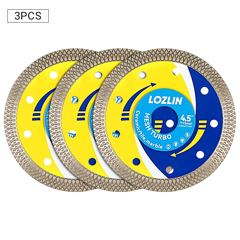LOZLIN 115mm Mesh Corrugated Diamond Saw Blade Double-sided Cutting Disc Tile Ceramic Porcelain Marble Circular Cutter Plate
LOZLIN 115mm Mesh Corrugated Diamond Saw Blade Double-sided Cutting Disc Tile Ceramic Porcelain Marble Circular Cutter Plate