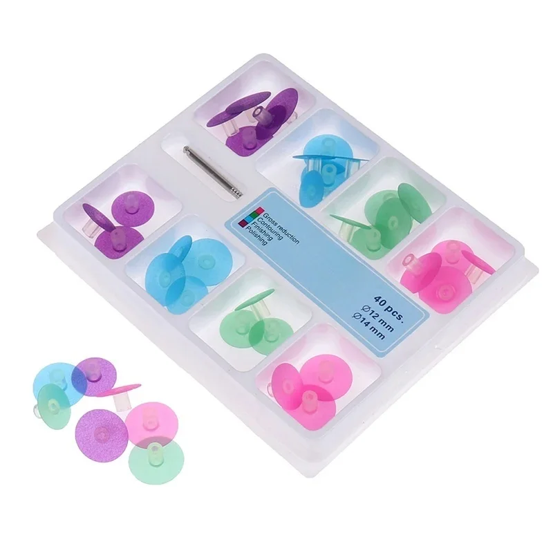 Набор из 40 полировочных дисков для зубов с держателем-стержнем 12/13 мм, инструменты для полировки зубов для стоматологов
Набор из 40 полировочных дисков для зубов с держателем-стержнем 12/13 мм, инструменты для полировки зубов для стоматологов