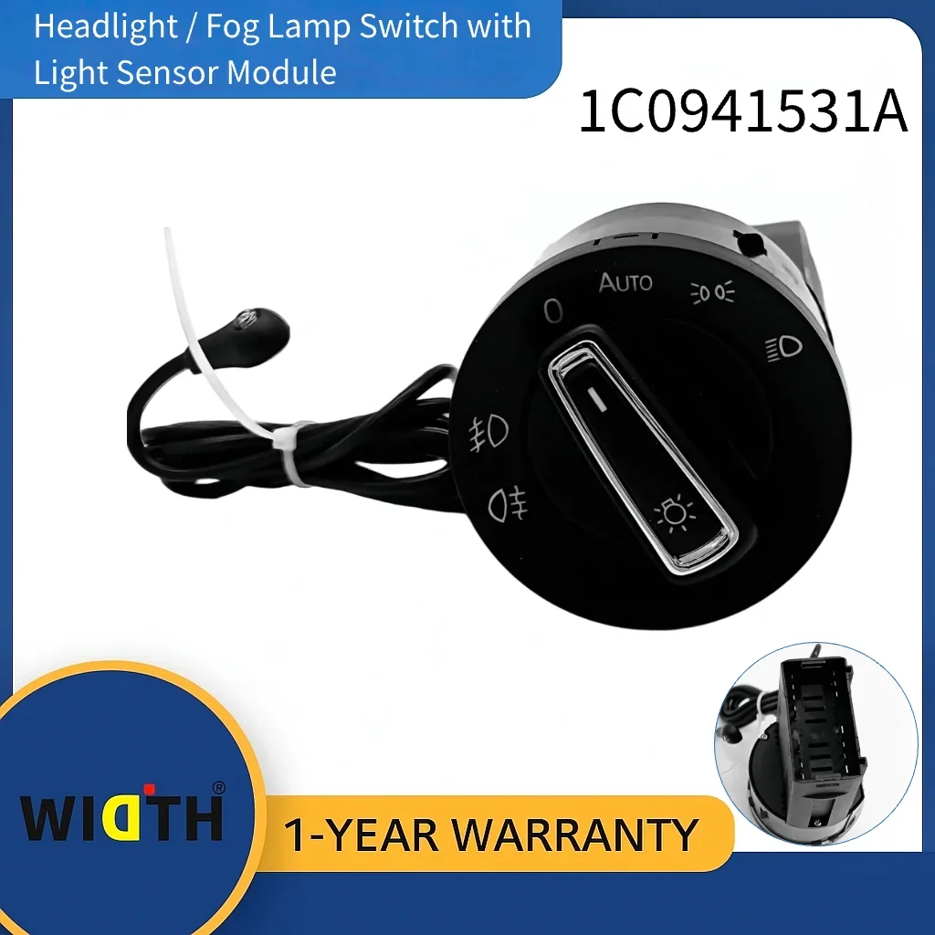 1C0941531A Переключатель фар/противотуманных фар с модулем датчика света для VW Golf/Passat/Polo/Beetle 1998-2005 гг. | Замена OE
1C0941531A Переключатель фар/противотуманных фар с модулем датчика света для VW Golf/Passat/Polo/Beetle 1998-2005 гг. | Замена OE