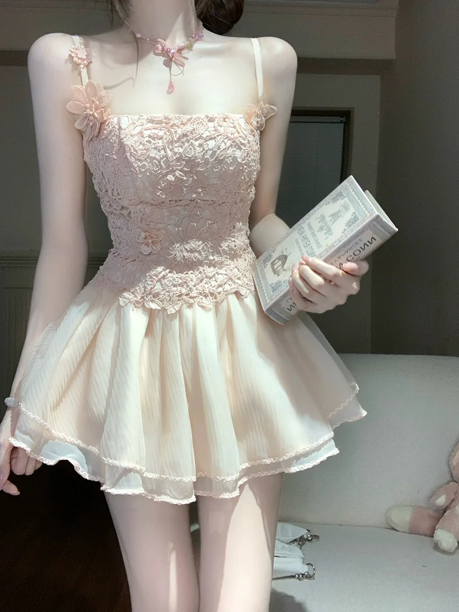 XZY Sweet Lace Splice Bridesmaid Dress Women plus Size Summer Gentle Princess Style Puffy Skirt One Shoulder Short Dress
XZY Sweet Lace Splice Bridesmaid Dress Women plus Size Summer Gentle Princess Style Puffy Skirt One Shoulder Short Dress