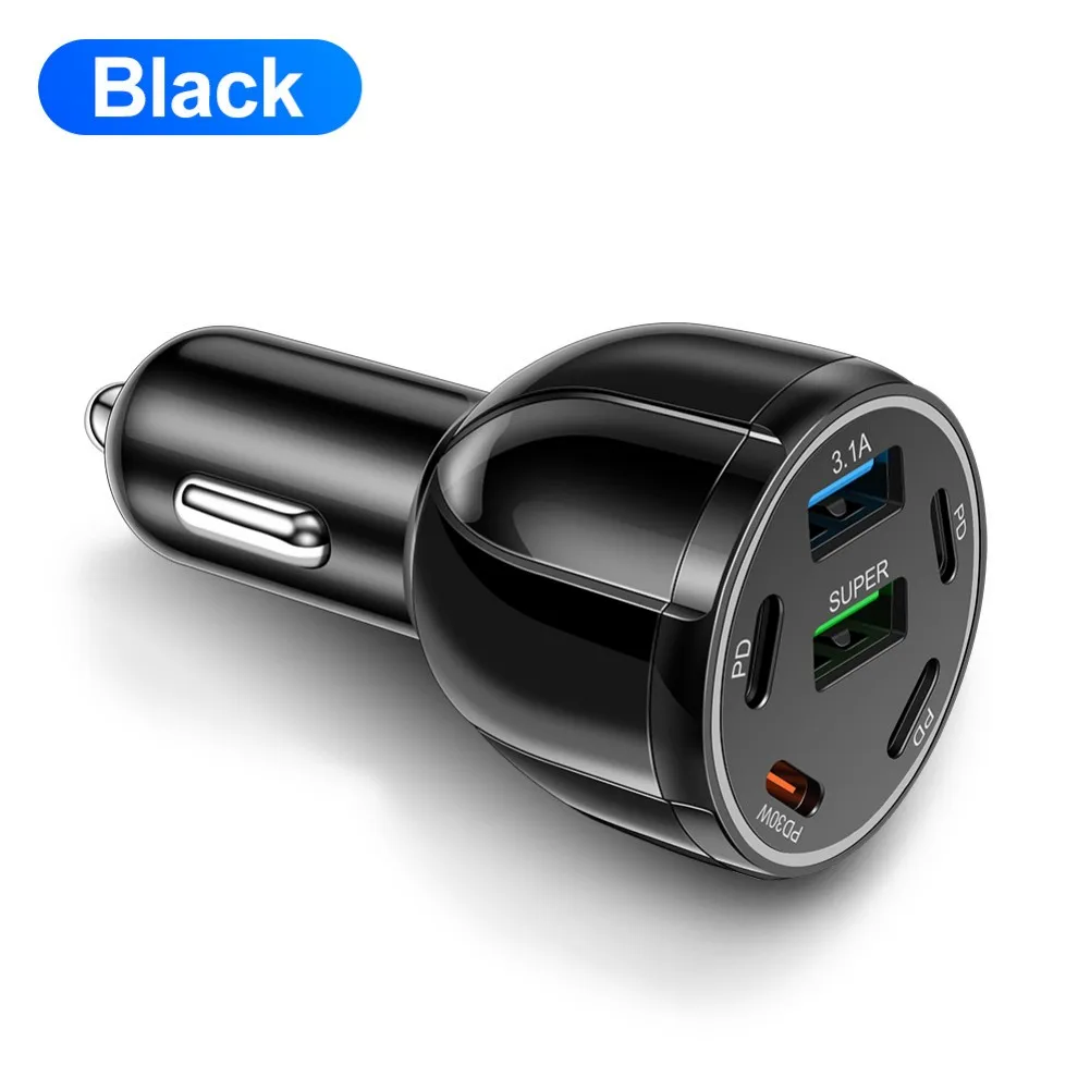 Car Charger For Multiple Devices Car Charger 11.5*6*4cm 6-Port USB Charger PD30W Output Over-voltage Protection In-car Charging
Car Charger For Multiple Devices Car Charger 11.5*6*4cm 6-Port USB Charger PD30W Output Over-voltage Protection In-car Charging