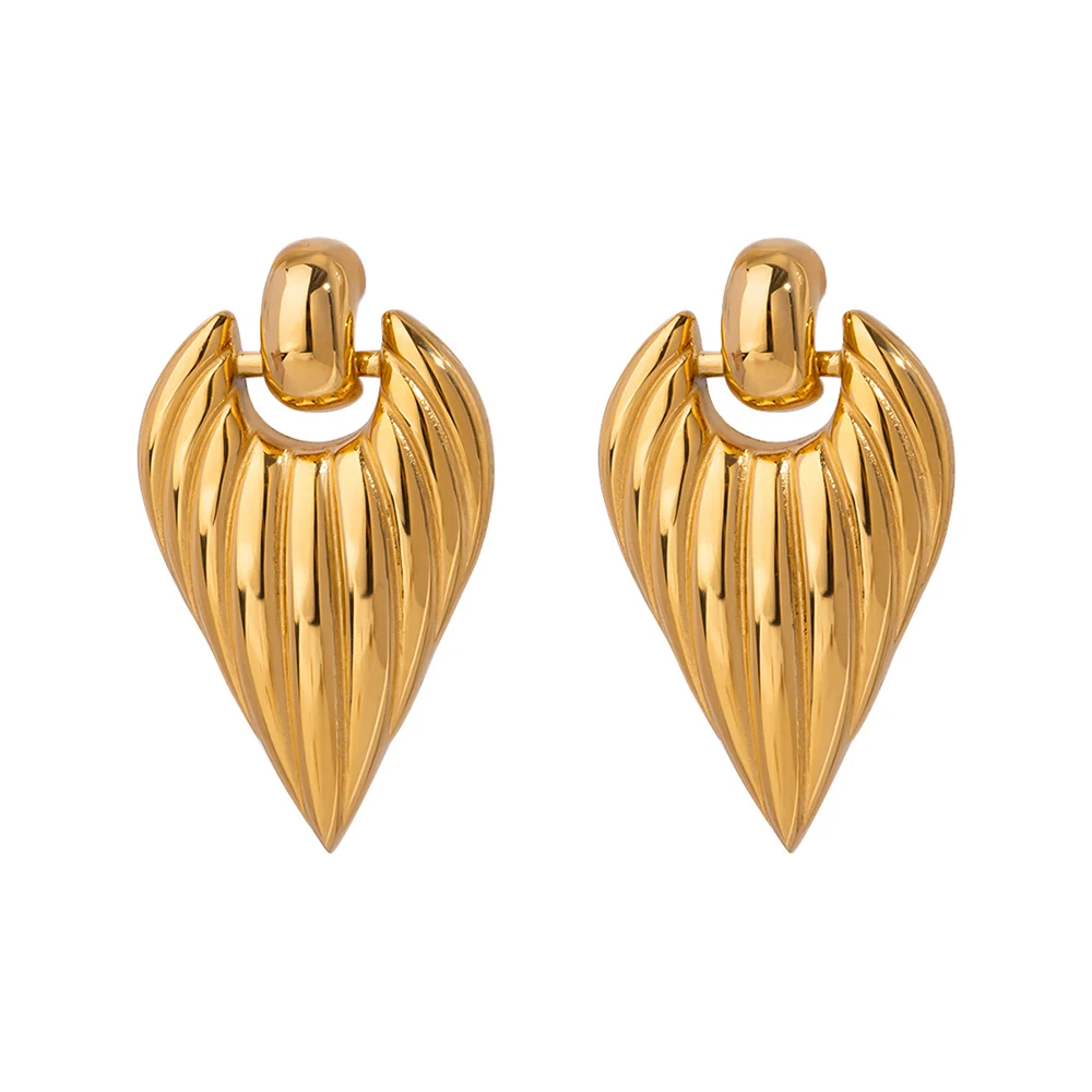 New Arrival Stud Earrings Vintage Jewelry 18k Gold Plated Stainless Steel Statement Heart Earrings Waterproof Jewelry Gift
New Arrival Stud Earrings Vintage Jewelry 18k Gold Plated Stainless Steel Statement Heart Earrings Waterproof Jewelry Gift