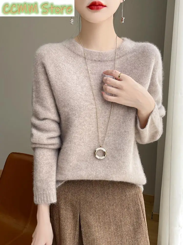 New Autumn Winter 100% Merino Wool O-neck Pullover Sweater For Women Casual Cashmere Knitwear Female Clothing Basic Tops
New Autumn Winter 100% Merino Wool O-neck Pullover Sweater For Women Casual Cashmere Knitwear Female Clothing Basic Tops