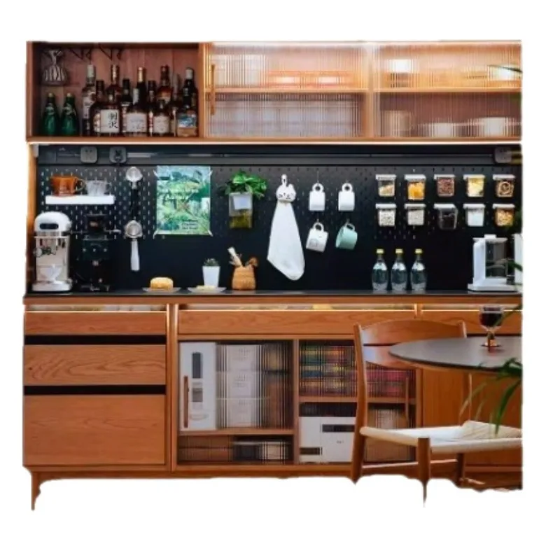 Side cabinet, hole board, Nordic solid wood locker, kitchen, dining room cabinet against the wall, household locker, cherry wood
Side cabinet, hole board, Nordic solid wood locker, kitchen, dining room cabinet against the wall, household locker, cherry wood