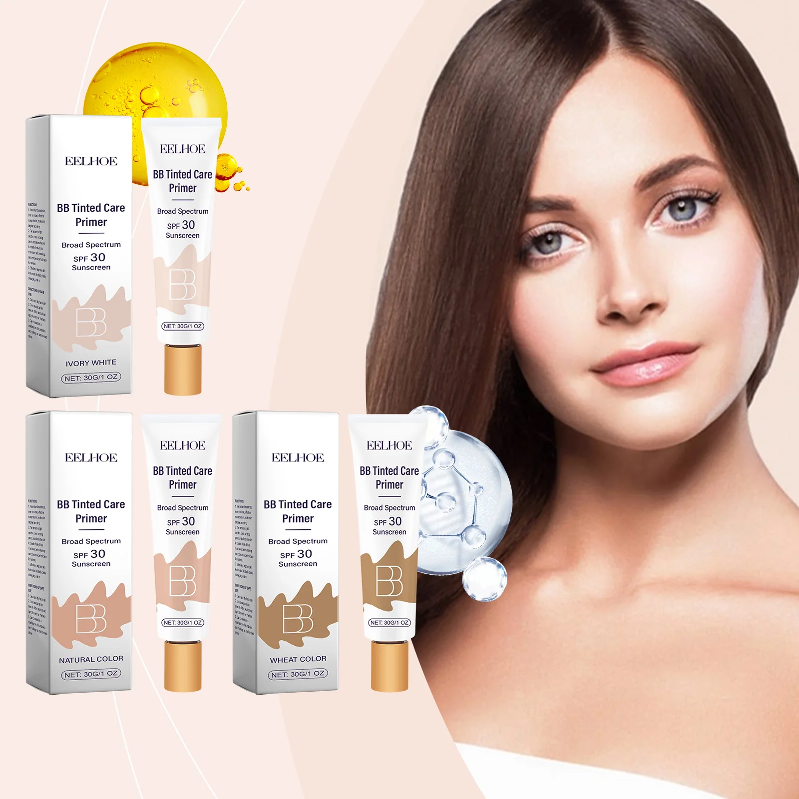 Protective BB Cream Series, Conceals Facial Blemishes, Lightweight Moisturizing & Nourishing, Daily Protection Nude Cream
Protective BB Cream Series, Conceals Facial Blemishes, Lightweight Moisturizing & Nourishing, Daily Protection Nude Cream