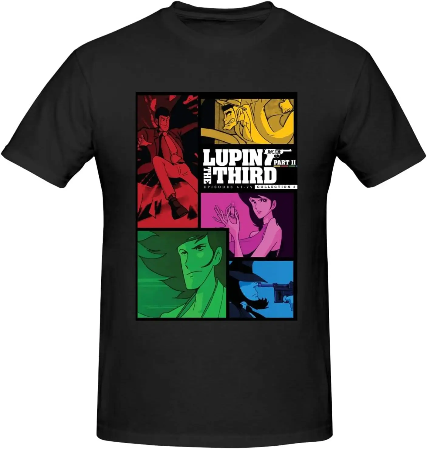 Мужские футболки с коротким рукавом Lupin, черные хлопковые футболки с круглым вырезом и графическим принтом
Мужские футболки с коротким рукавом Lupin, черные хлопковые футболки с круглым вырезом и графическим принтом