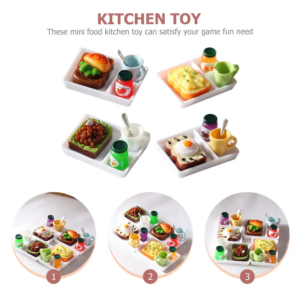 4Sets Miniature Toast Bread Kitchen Food Set Mini House Adornment Realistic Craft Bright Vivid Colors Pretend Play Decoration
4Sets Miniature Toast Bread Kitchen Food Set Mini House Adornment Realistic Craft Bright Vivid Colors Pretend Play Decoration