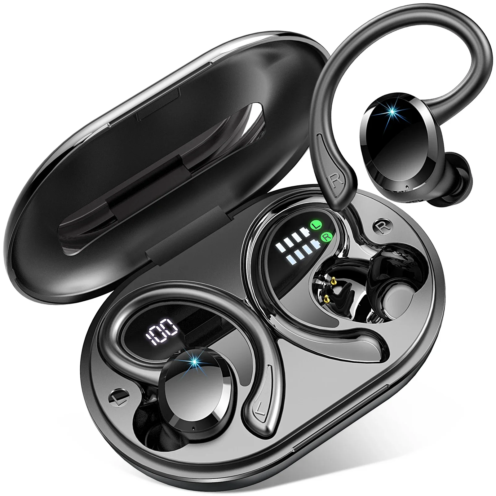 Wireless Earbuds, Bluetooth 5.3 Earbuds Stereo Bass, in-Ear Noise Cancelling Mic, Earphones IP7 Waterproof Sports, 40H Playback.
Wireless Earbuds, Bluetooth 5.3 Earbuds Stereo Bass, in-Ear Noise Cancelling Mic, Earphones IP7 Waterproof Sports, 40H Playback.