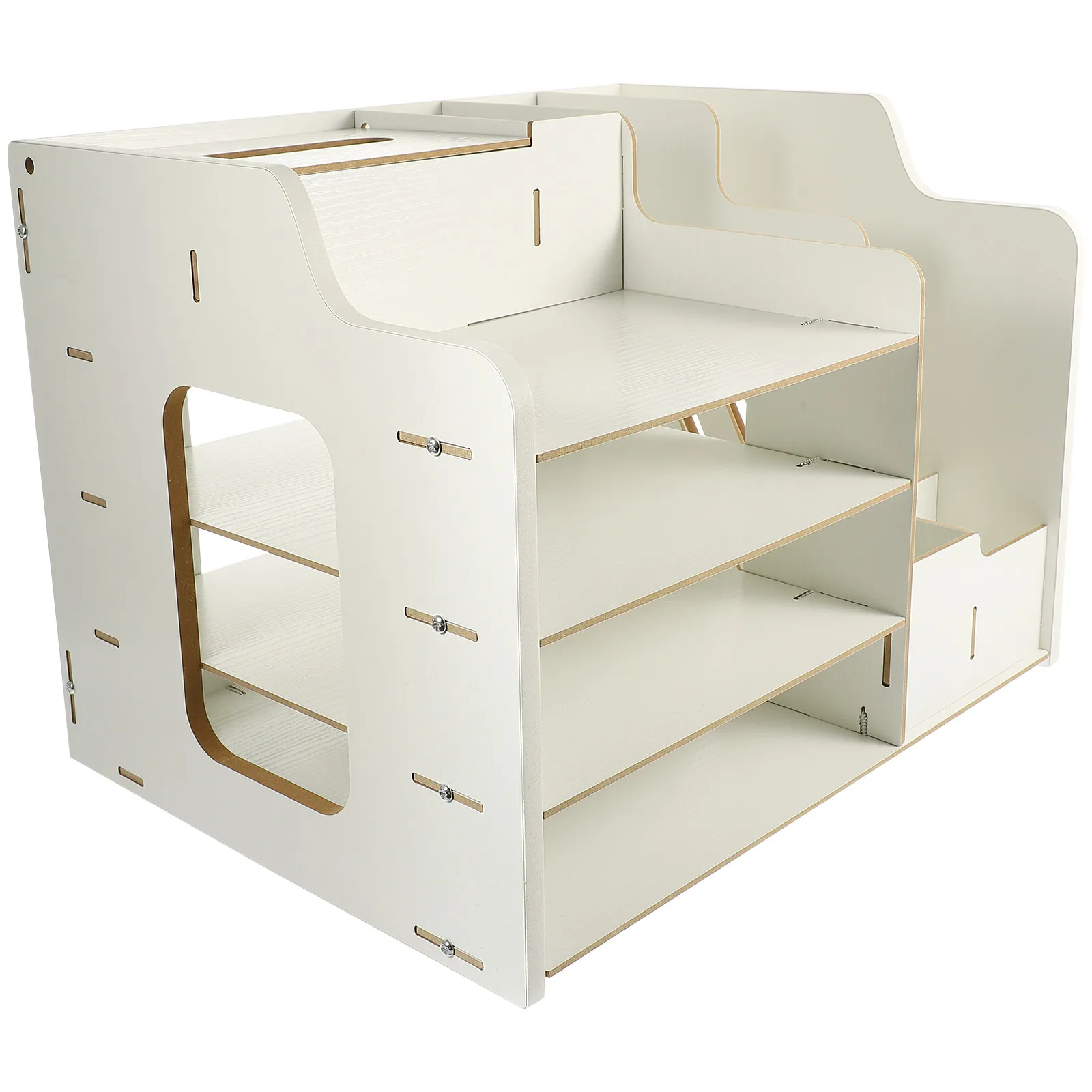 Modern Desktop Organizer with Lockable Small Drawer for Pens Files Notebooks Paperclips Scissors Rubber Bands Stationery Storage
Modern Desktop Organizer with Lockable Small Drawer for Pens Files Notebooks Paperclips Scissors Rubber Bands Stationery Storage