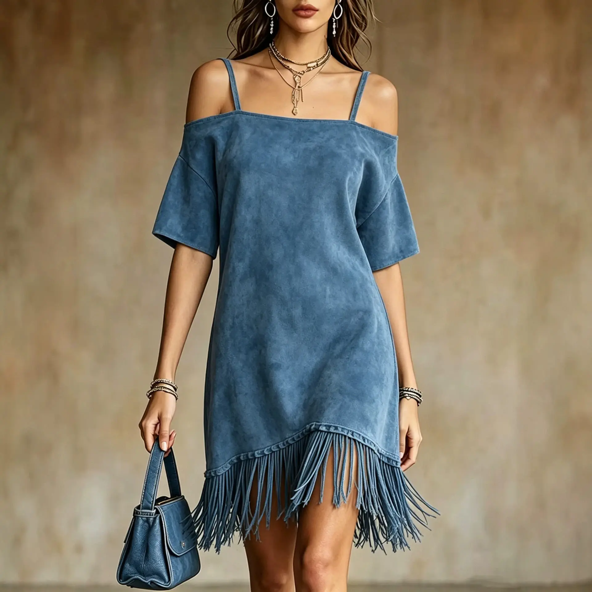 Suede Fringe Dress 2026 Women Summer Off Shoulder Spaghetti Strap Bodycon Mini Dress Short Sleeve Western Style Party Dress
Suede Fringe Dress 2026 Women Summer Off Shoulder Spaghetti Strap Bodycon Mini Dress Short Sleeve Western Style Party Dress