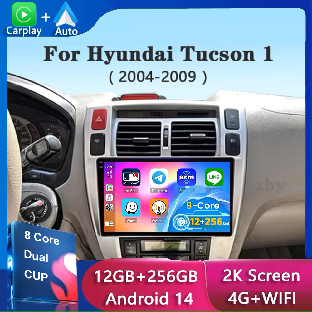 Android 14 Carplay Car Radio For Hyundai Tucson 2004 2005 2006 - 2009 Navigation GPS Multimedia Player WiFi+4G Auto stereo 2DIN
Android 14 Carplay Car Radio For Hyundai Tucson 2004 2005 2006 - 2009 Navigation GPS Multimedia Player WiFi+4G Auto stereo 2DIN