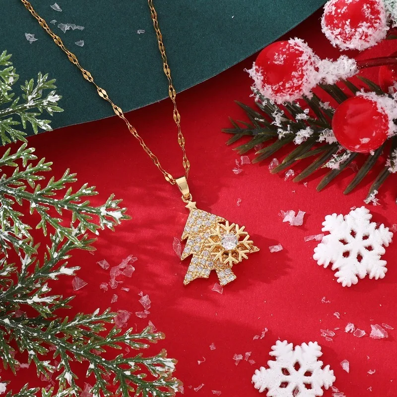 Light Luxury ZirconChristmas tree Pendant Necklace for Women Gold Color Quality High Sense Chain Necklaces Party Jewelry Gifts
Light Luxury ZirconChristmas tree Pendant Necklace for Women Gold Color Quality High Sense Chain Necklaces Party Jewelry Gifts