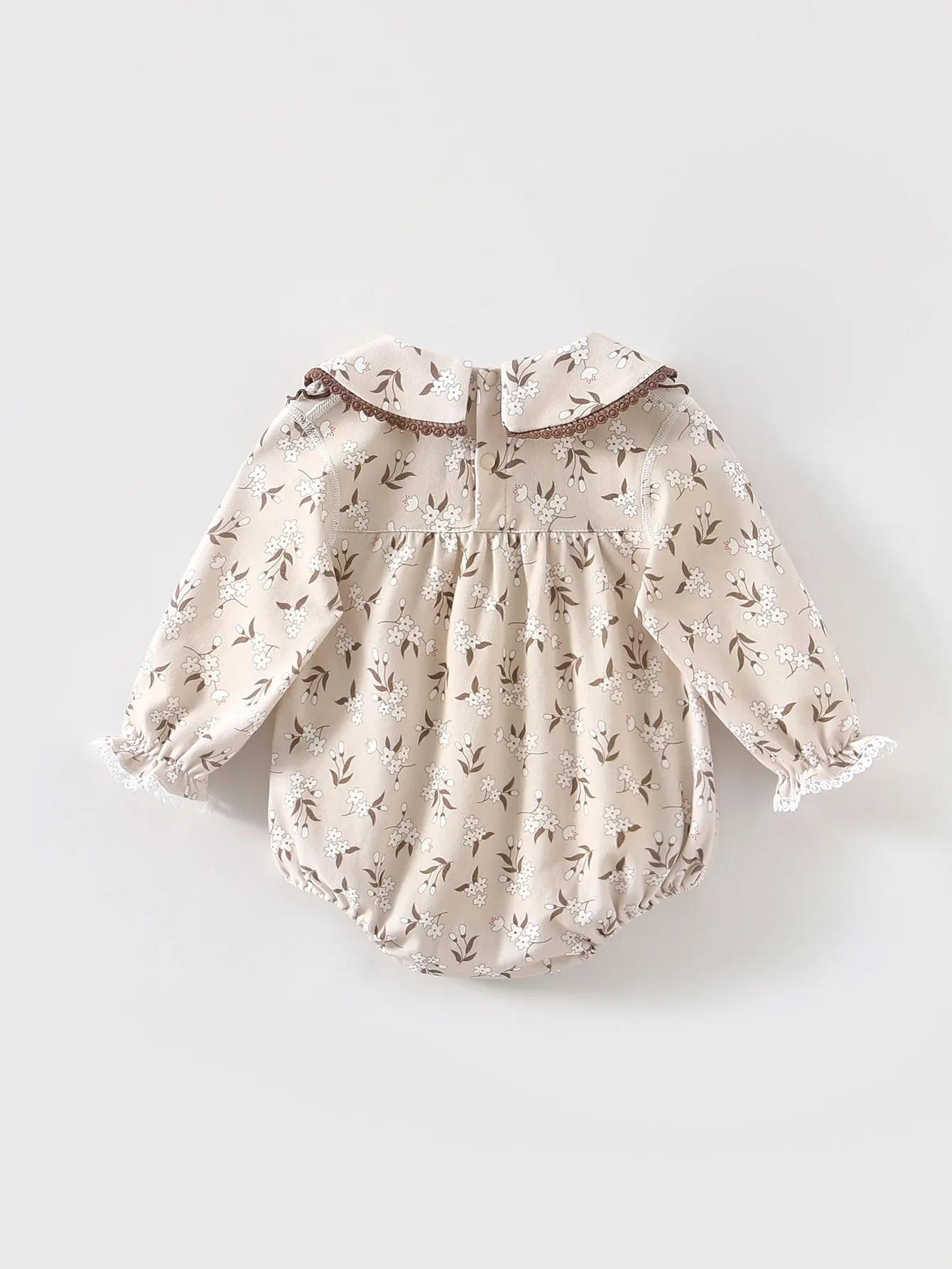 1PC Class A 10A Antibacterial Baby Floral Romper, Lace Trim Long Sleeve Bodysuit, Soft Infant Outfit For Newborn Girls
1PC Class A 10A Antibacterial Baby Floral Romper, Lace Trim Long Sleeve Bodysuit, Soft Infant Outfit For Newborn Girls