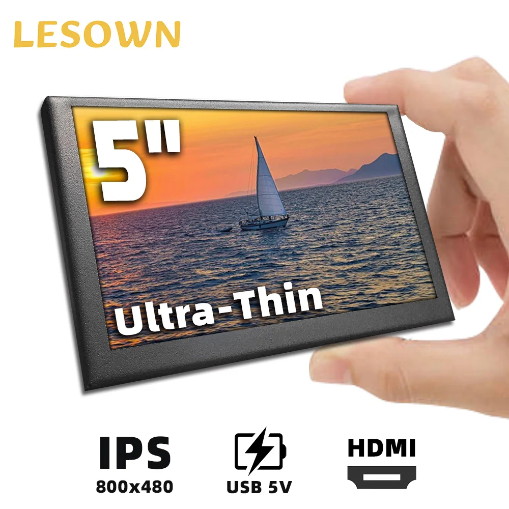 LESOWN 5.0 Inch 800x480 IPS Tiny Touch Screen Portable Extended Display Auxiliary Side Monitor Support For PC Laptop Computer
LESOWN 5.0 Inch 800x480 IPS Tiny Touch Screen Portable Extended Display Auxiliary Side Monitor Support For PC Laptop Computer