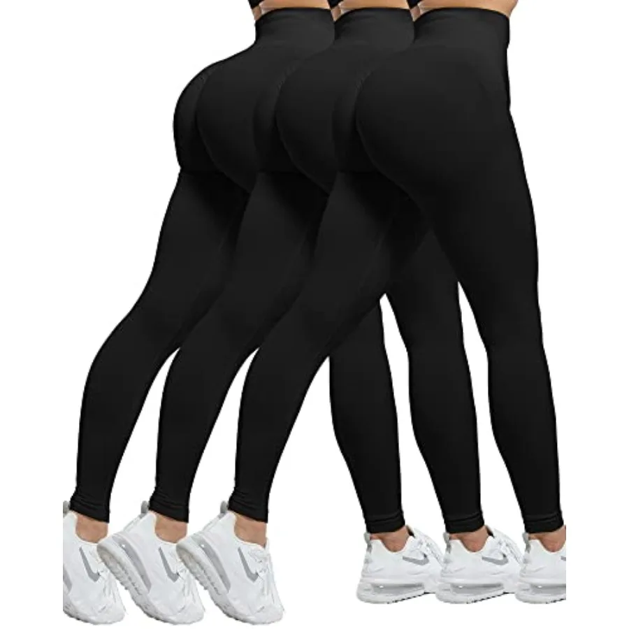 CHRLEISURE Workout Leggings Sets for Women, Gym Scrunch Butt Butt Lifting Seamless Leggings 3 Pcs
CHRLEISURE Workout Leggings Sets for Women, Gym Scrunch Butt Butt Lifting Seamless Leggings 3 Pcs