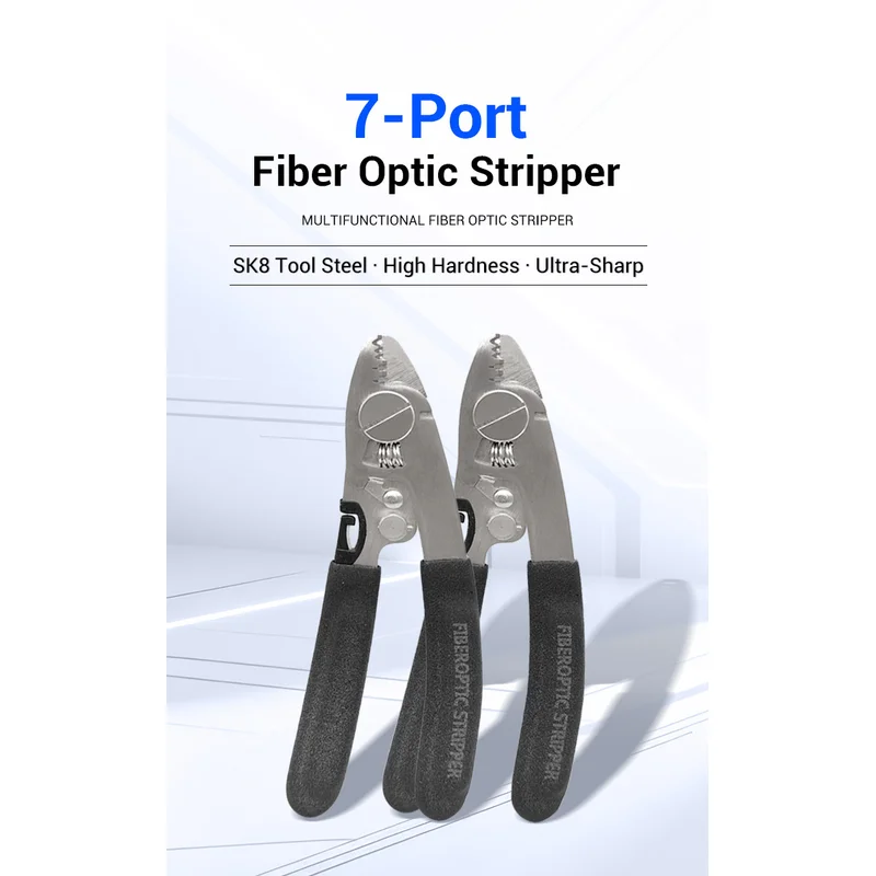 7-портовые плоскогубцы для зачистки оптоволоконного кабеля, плоскогубцы Miller, плоскогубцы для зачистки волокна, инструмент 4G 5G, оптоволокно
7-портовые плоскогубцы для зачистки оптоволоконного кабеля, плоскогубцы Miller, плоскогубцы для зачистки волокна, инструмент 4G 5G, оптоволокно