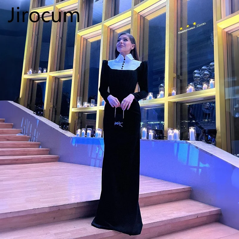 Jirocum Black Mermaid Prom Dress Long Sleeve Button Up Floor Length Elegant Evening Gown Simple Formal customized Party Gowns
Jirocum Black Mermaid Prom Dress Long Sleeve Button Up Floor Length Elegant Evening Gown Simple Formal customized Party Gowns