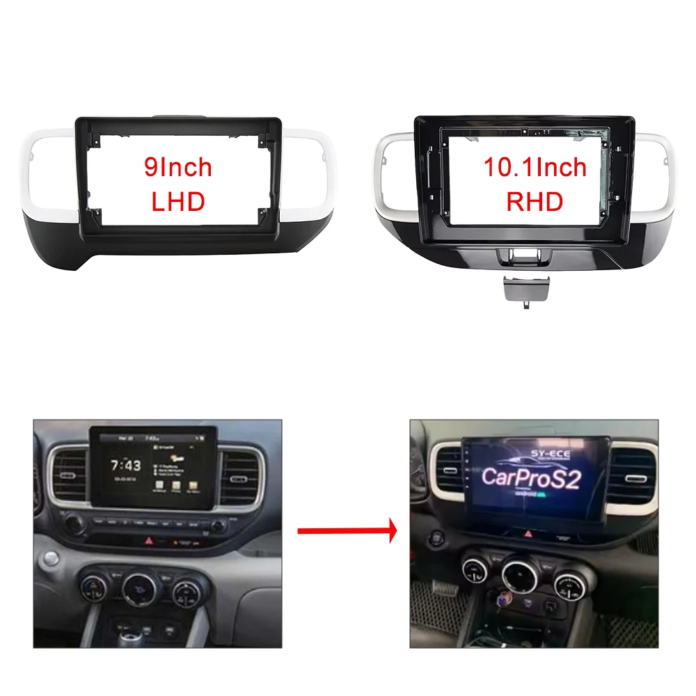 9/10-дюймовый адаптер для автомобильной рамы для Hyundai Venue 2019-2022, комплект панели приборной панели Android-радио
9/10-дюймовый адаптер для автомобильной рамы для Hyundai Venue 2019-2022, комплект панели приборной панели Android-радио