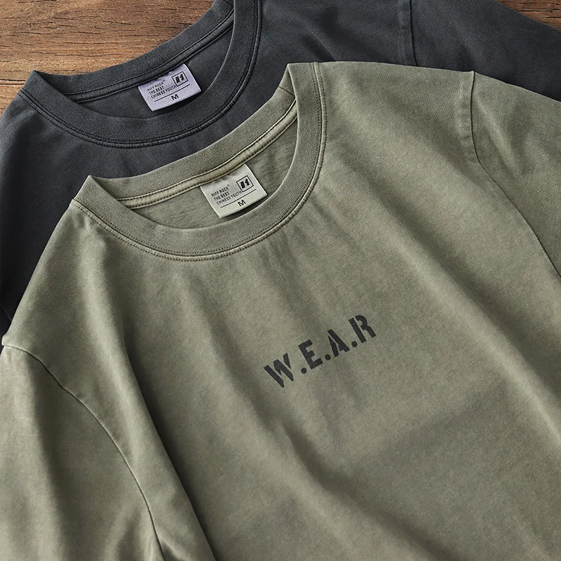 Summer New America Retro Heavyweight Letter Printed T-shirt Men's Fashion 100% Cotton Washed Old Short Sleeve O-neck Casual Tops
Summer New America Retro Heavyweight Letter Printed T-shirt Men's Fashion 100% Cotton Washed Old Short Sleeve O-neck Casual Tops