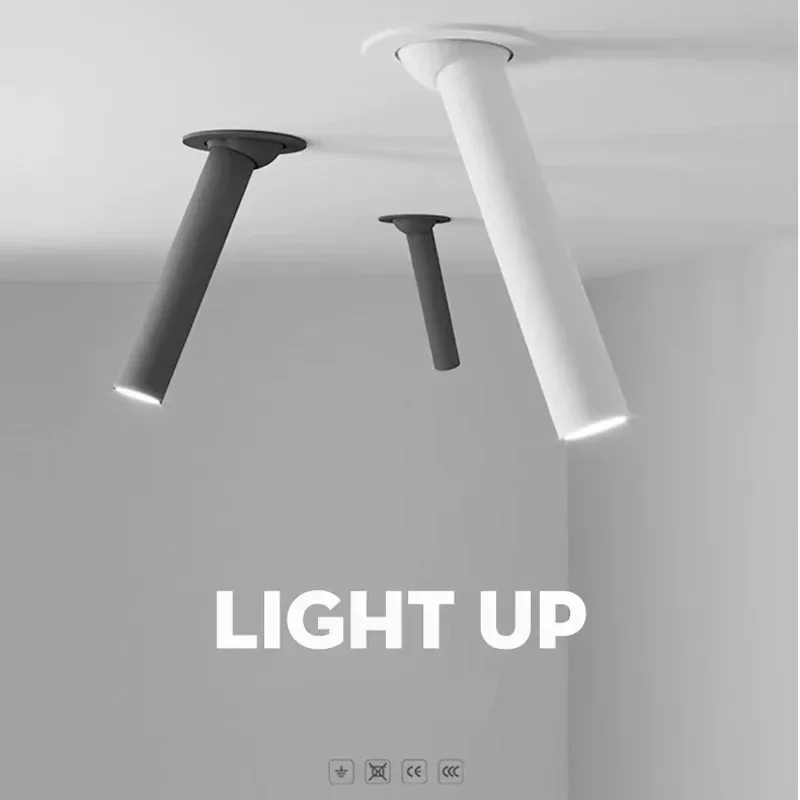 LED Spot Lamp Angle Rotatable Ceiling Light Black/White Long Tube Ceiling Recessed 12W for Kitchen Bedroom Picture TV Background
LED Spot Lamp Angle Rotatable Ceiling Light Black/White Long Tube Ceiling Recessed 12W for Kitchen Bedroom Picture TV Background