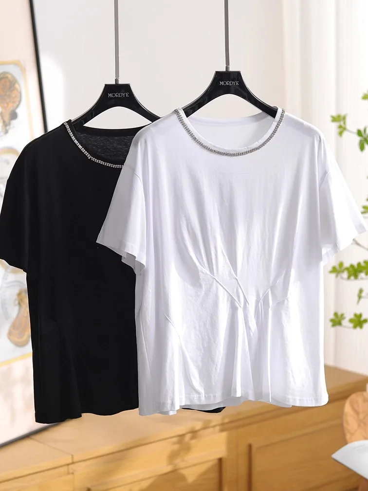Ele Girls Cotton 00% Embellied Slim Fit Top Summer Faion Heavy Work Embroidery Waist Cinched ort Sve T-irt
Ele Girls Cotton 00% Embellied Slim Fit Top Summer Faion Heavy Work Embroidery Waist Cinched ort Sve T-irt