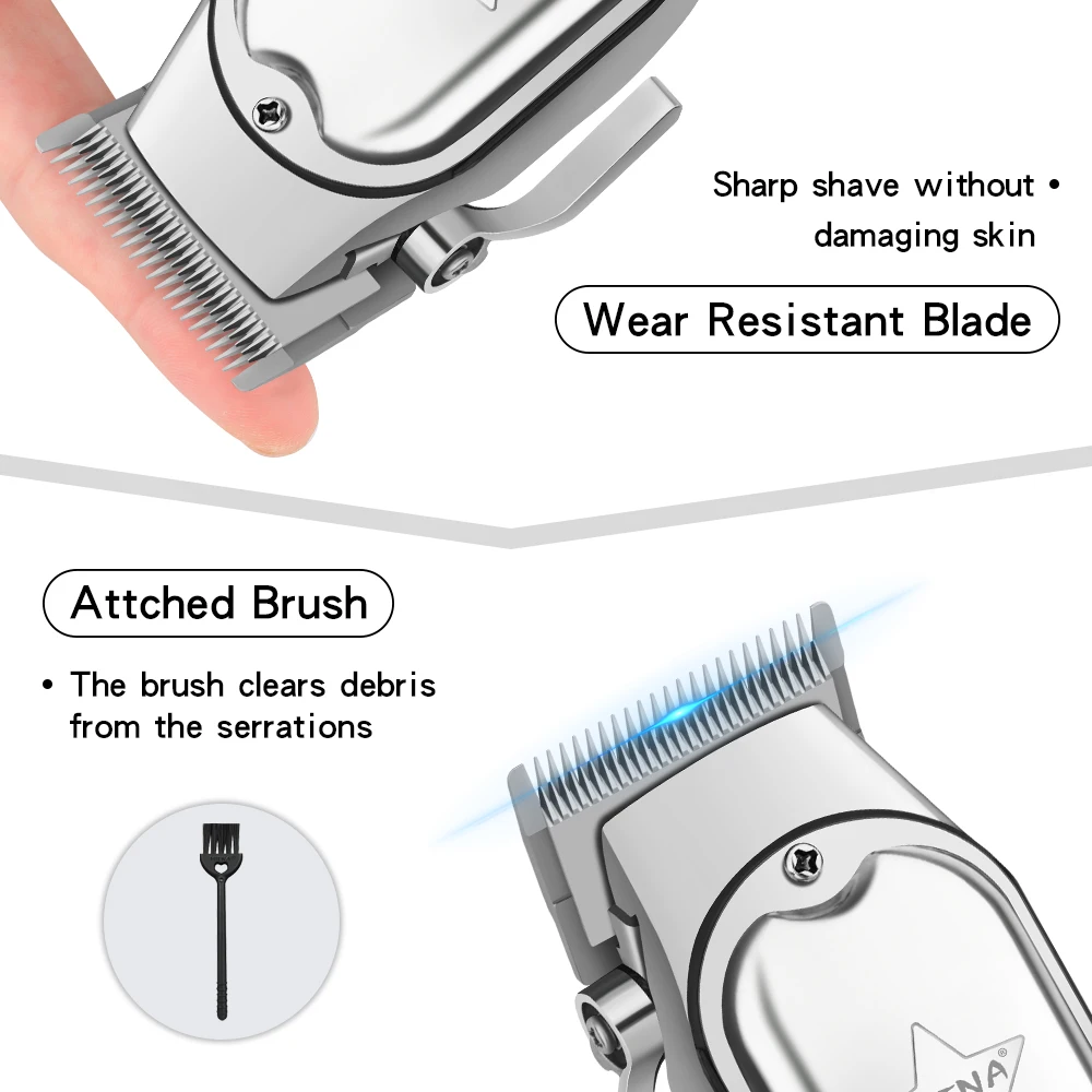 Professional Hair Clippers Trimmers Set Hair Cutting Machines Cordless Clippers for Rechargeable Electric Shaver Gifts for Men
Professional Hair Clippers Trimmers Set Hair Cutting Machines Cordless Clippers for Rechargeable Electric Shaver Gifts for Men