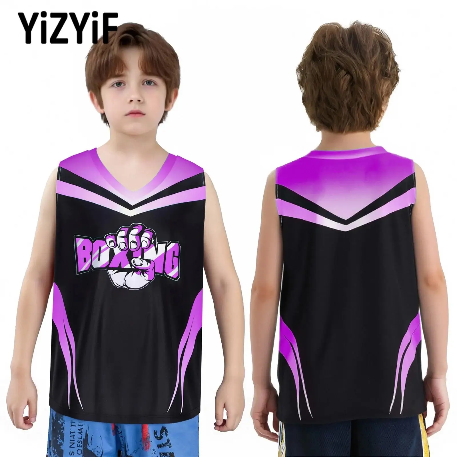 Quickly Dry Boxer Vest Sportswear for Boys V-Neck Sleeveless Moisture-wicking Color Block Tank Top for Boxing Training Workout
Quickly Dry Boxer Vest Sportswear for Boys V-Neck Sleeveless Moisture-wicking Color Block Tank Top for Boxing Training Workout