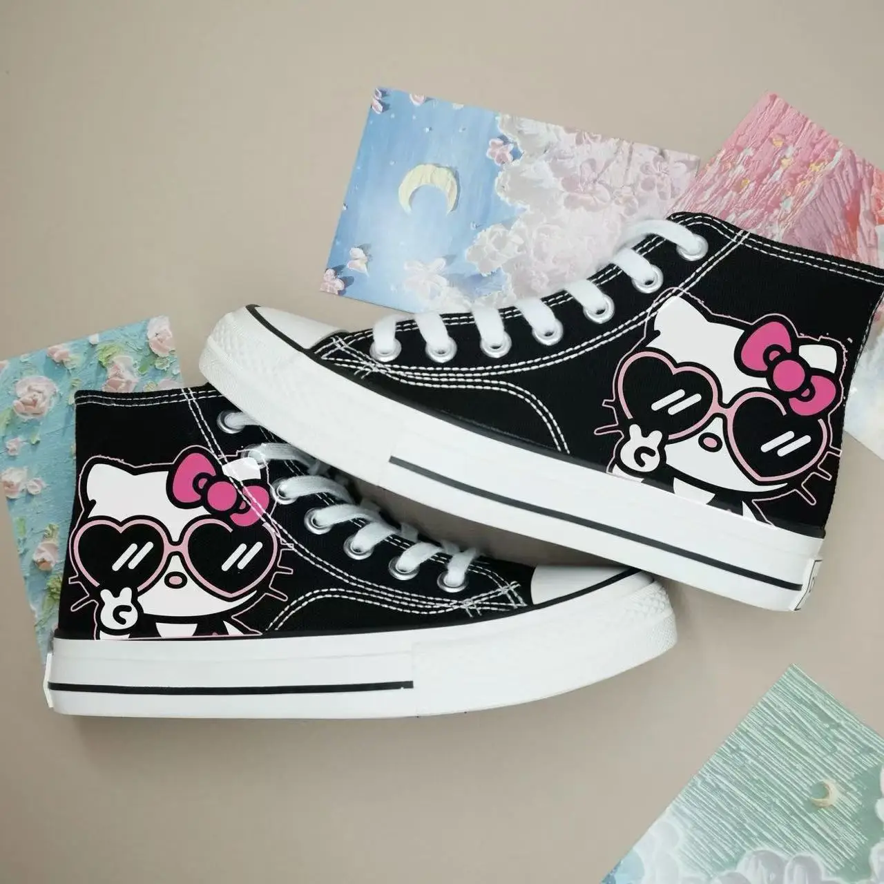 hello kitty new plus size High Top Canvas Shoes Man Sneakers 2025 autumn Student Cartoon women girl black white Casual Shoes
hello kitty new plus size High Top Canvas Shoes Man Sneakers 2025 autumn Student Cartoon women girl black white Casual Shoes