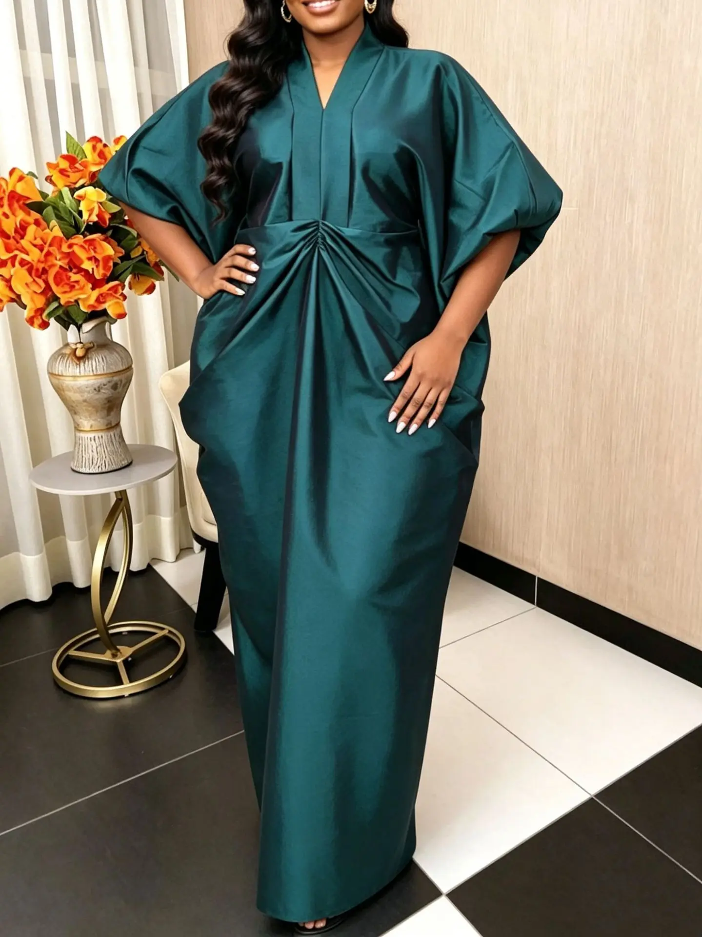 Dashiki African Dresses for Women Elegant Summer Half Sleeve V-neck Plus Size Long Maxi Dress Muslim Abaya Kaftan Ankara Dress
Dashiki African Dresses for Women Elegant Summer Half Sleeve V-neck Plus Size Long Maxi Dress Muslim Abaya Kaftan Ankara Dress