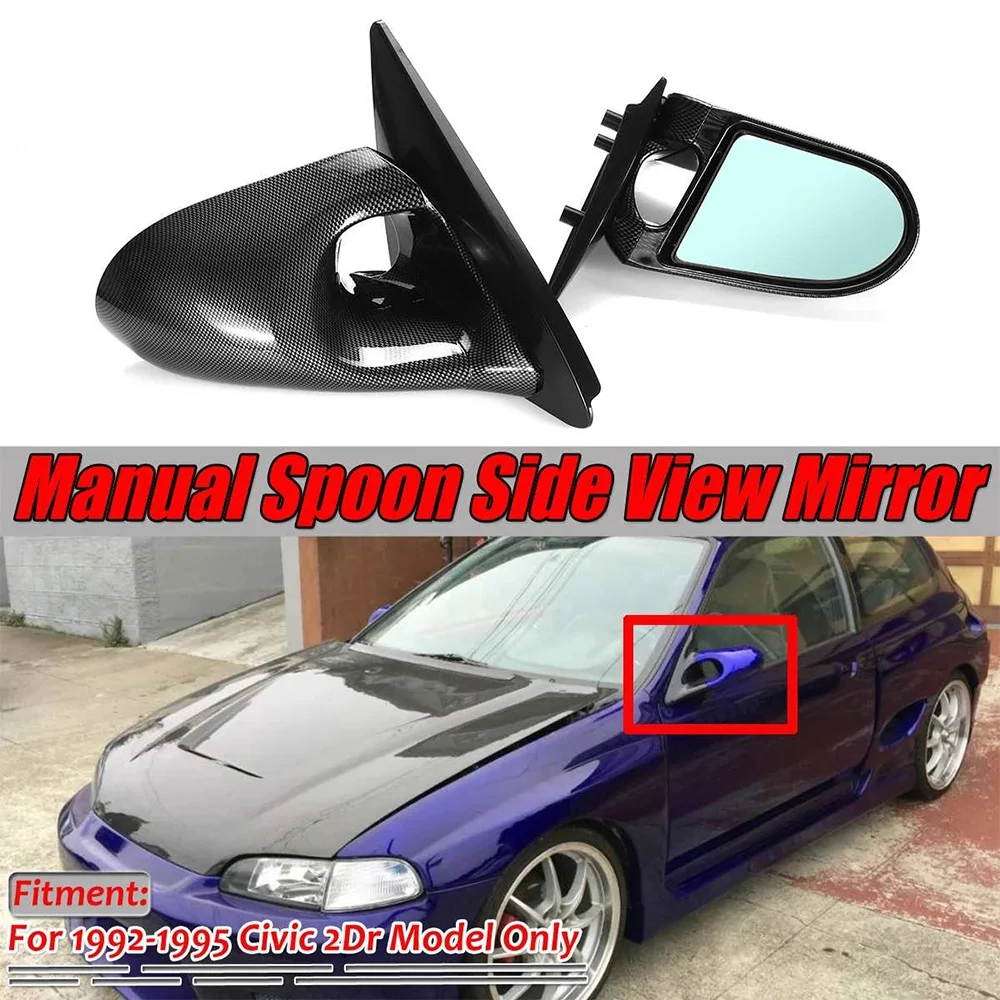 For Honda Civic Rearview Mirror Assembly Manual Adjustment Door Side Wing Rear View Mirror EG 2Dr 1992-1995 Carbon Fiber Look
For Honda Civic Rearview Mirror Assembly Manual Adjustment Door Side Wing Rear View Mirror EG 2Dr 1992-1995 Carbon Fiber Look