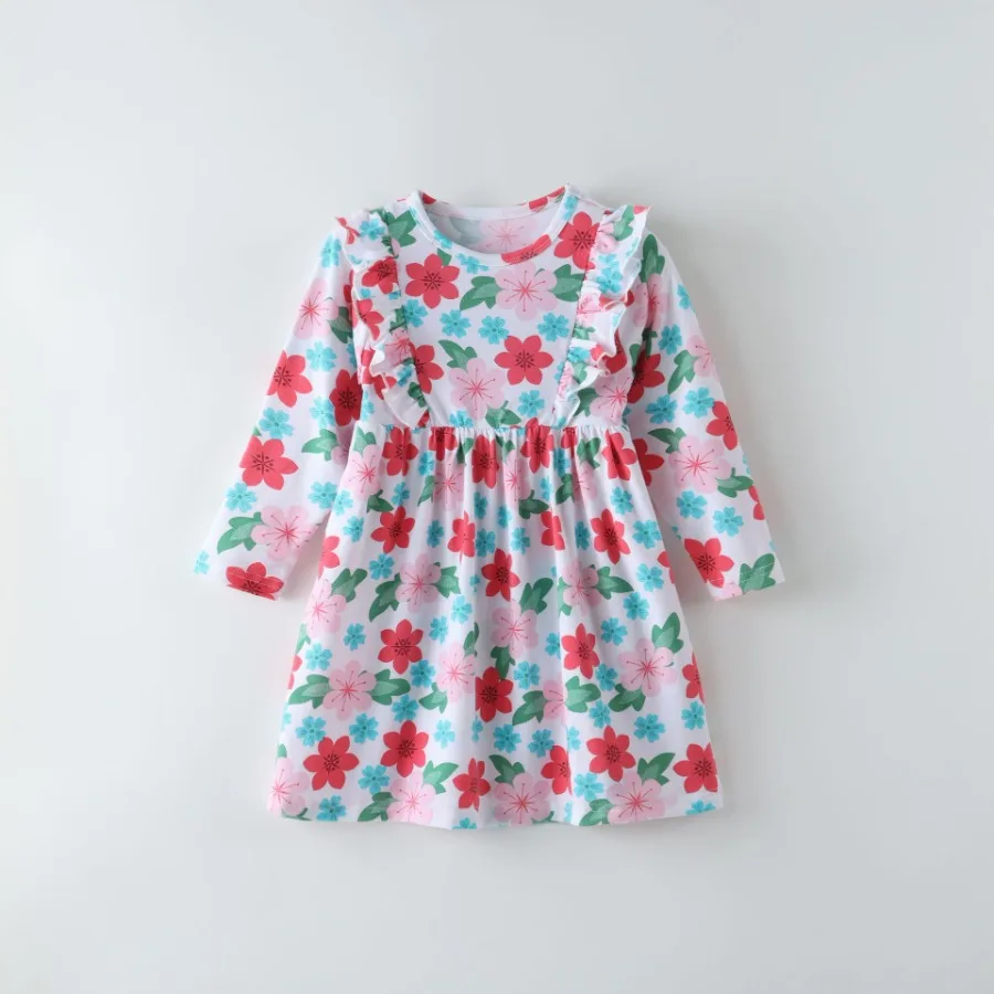 【New style】2-8 New style girls long sleeve dress European and American style flower printing spring and autumn princess long sl
【New style】2-8 New style girls long sleeve dress European and American style flower printing spring and autumn princess long sl