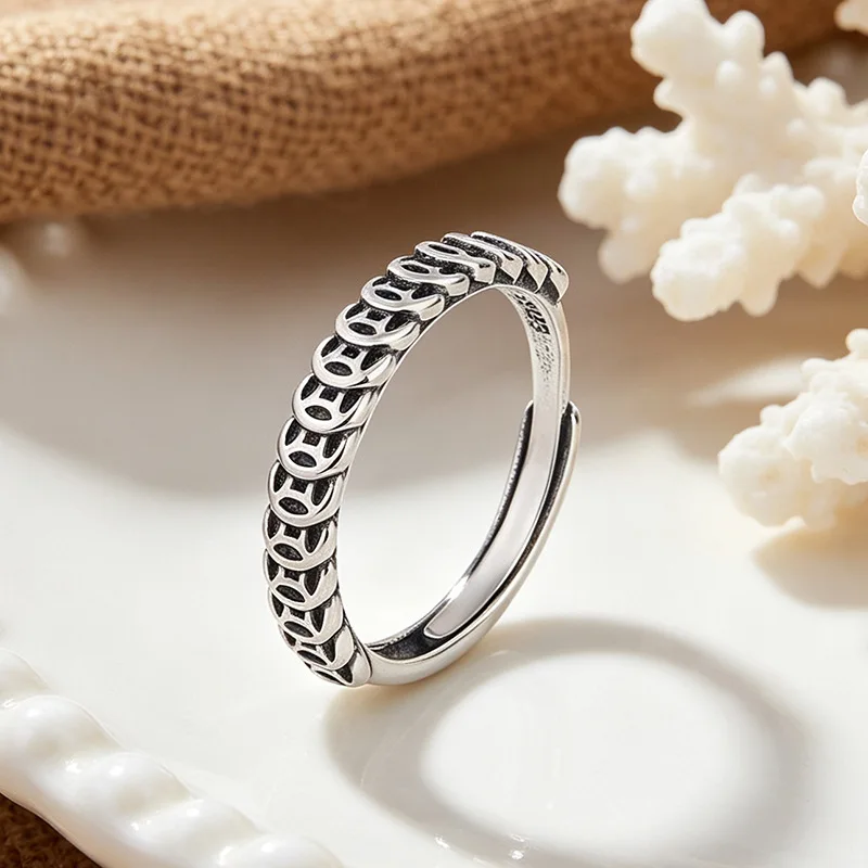 Vintage Chinese Coin Open Ring Retro Distressed Thai Silver Ring Women Minimalist Fashion Jewelry
Vintage Chinese Coin Open Ring Retro Distressed Thai Silver Ring Women Minimalist Fashion Jewelry