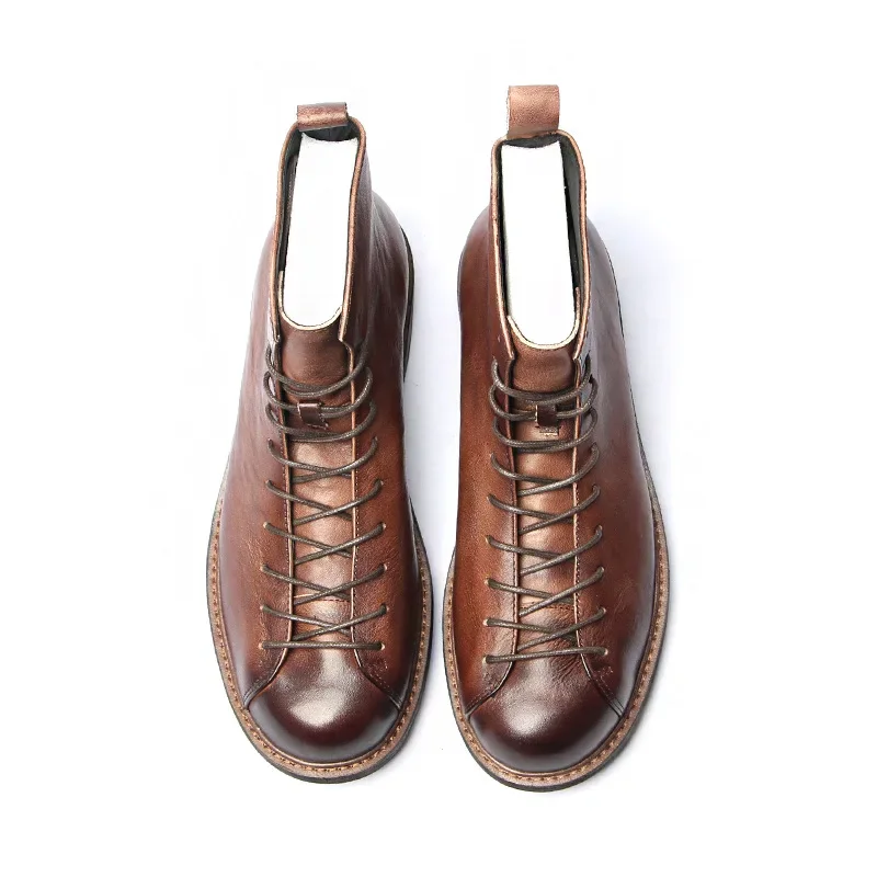 Retro Style High Quality Cowhide Men's Boots Men's Shoes All Genuine Leather Ankle Motorcycle Boots
Retro Style High Quality Cowhide Men's Boots Men's Shoes All Genuine Leather Ankle Motorcycle Boots