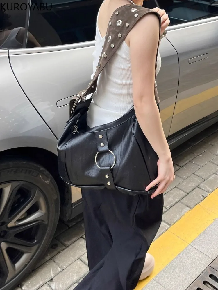 Fashion Large Capacity Handbag Casual Travel Bag Streetwear Tote Bag Vintage PU Leather Women Y2k Bags Korean Crossbody Bags
Fashion Large Capacity Handbag Casual Travel Bag Streetwear Tote Bag Vintage PU Leather Women Y2k Bags Korean Crossbody Bags