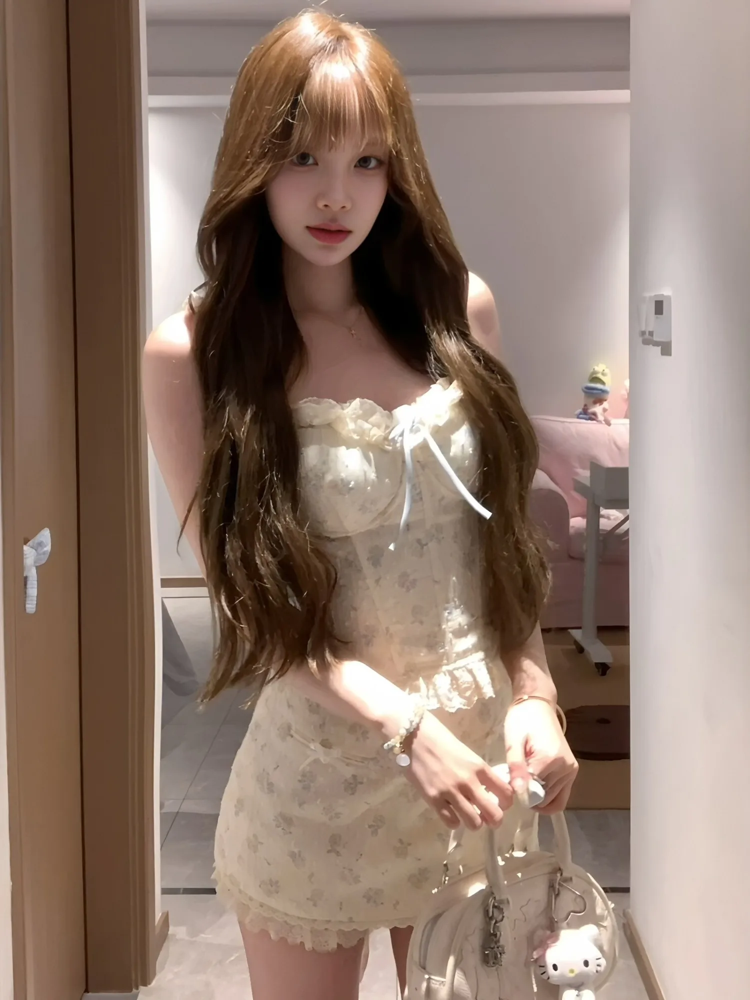 Sweet Style Lace Floral Tie-Belted Halter Short Skirt Set Women's Slimming Summer New Style Girl's Fashion Ensemble
Sweet Style Lace Floral Tie-Belted Halter Short Skirt Set Women's Slimming Summer New Style Girl's Fashion Ensemble