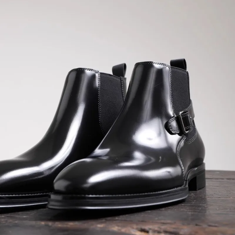 British Chelsea Boots Men High Top Shoes Male Fashion Commuting Office Formal Casual Genuine Leather Business Boots
British Chelsea Boots Men High Top Shoes Male Fashion Commuting Office Formal Casual Genuine Leather Business Boots