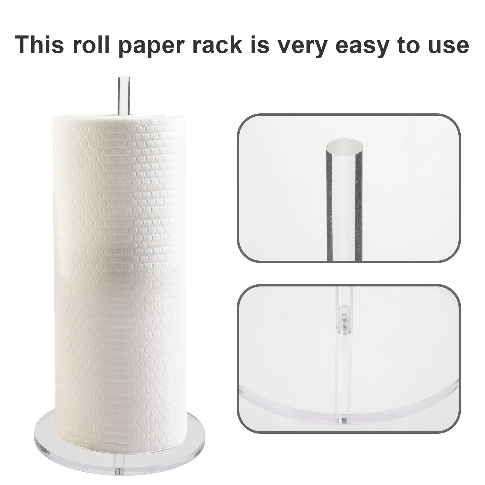 Sturdy Acrylic Standing Towel Holder Kitchen Roll Paper Rack Space Saving Toilet Paper Stand Tissue Storage Organizer
Sturdy Acrylic Standing Towel Holder Kitchen Roll Paper Rack Space Saving Toilet Paper Stand Tissue Storage Organizer