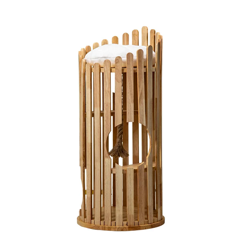 Wooden Cat Tree Tower Premium Cat House With Jute Scratching Ropes Pet Furniture
Wooden Cat Tree Tower Premium Cat House With Jute Scratching Ropes Pet Furniture