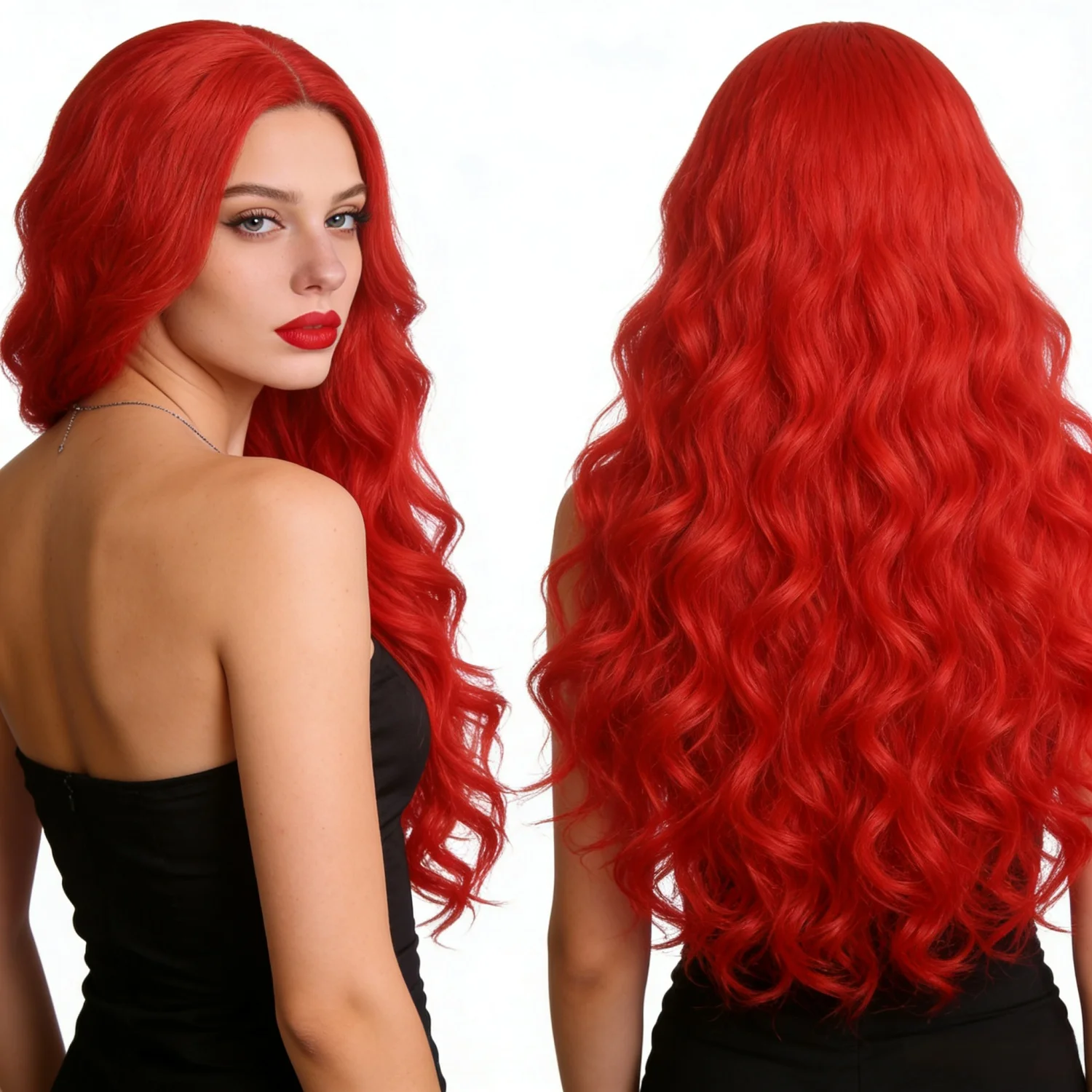Synthetic Hair Wigs For White Woman Red Wig Cosplay Synthetic Wig Long Wavy High Temperature Fiber
Synthetic Hair Wigs For White Woman Red Wig Cosplay Synthetic Wig Long Wavy High Temperature Fiber
