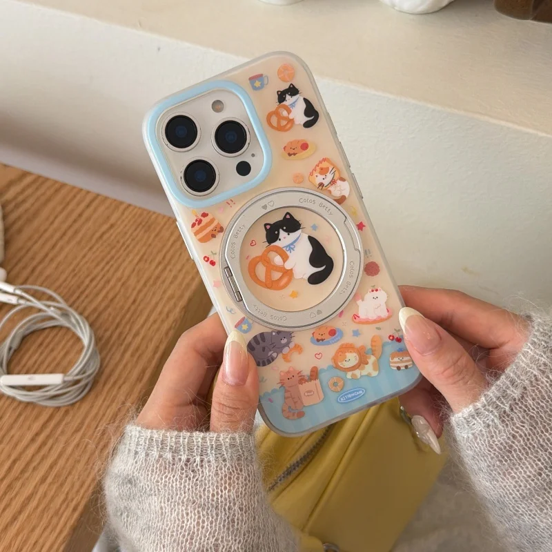 Korean Cute Bread Cat Phone Case For iPhone 17 Pro 16 15 Pro Max Back Cover with Ring Stand Fashion Cartoon Protective Cases Fun
Korean Cute Bread Cat Phone Case For iPhone 17 Pro 16 15 Pro Max Back Cover with Ring Stand Fashion Cartoon Protective Cases Fun