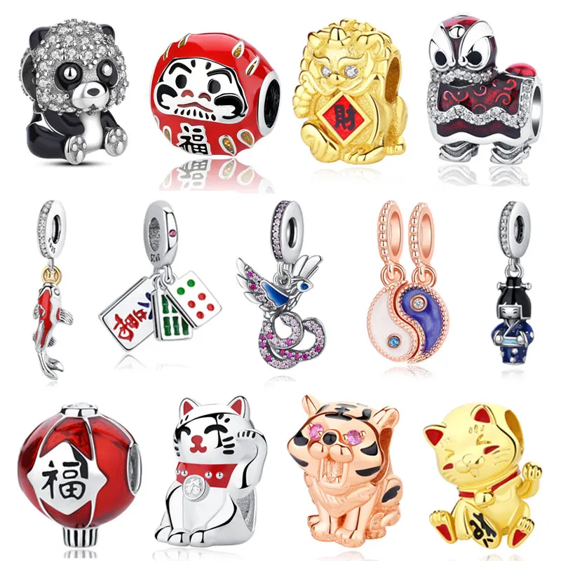 The Original 925 Sterling Silver Charm Beads Are Suitable For Pandora Bracelet Necklace Panda Tiger Lucky Cat Female Diy Jewelry
The Original 925 Sterling Silver Charm Beads Are Suitable For Pandora Bracelet Necklace Panda Tiger Lucky Cat Female Diy Jewelry